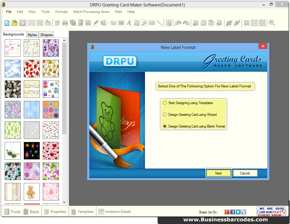 view-of-greeting-card-maker-software-screenshots-businessbarcodes